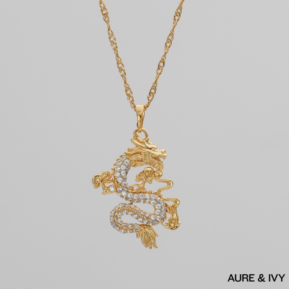 CZ Dragon Necklace