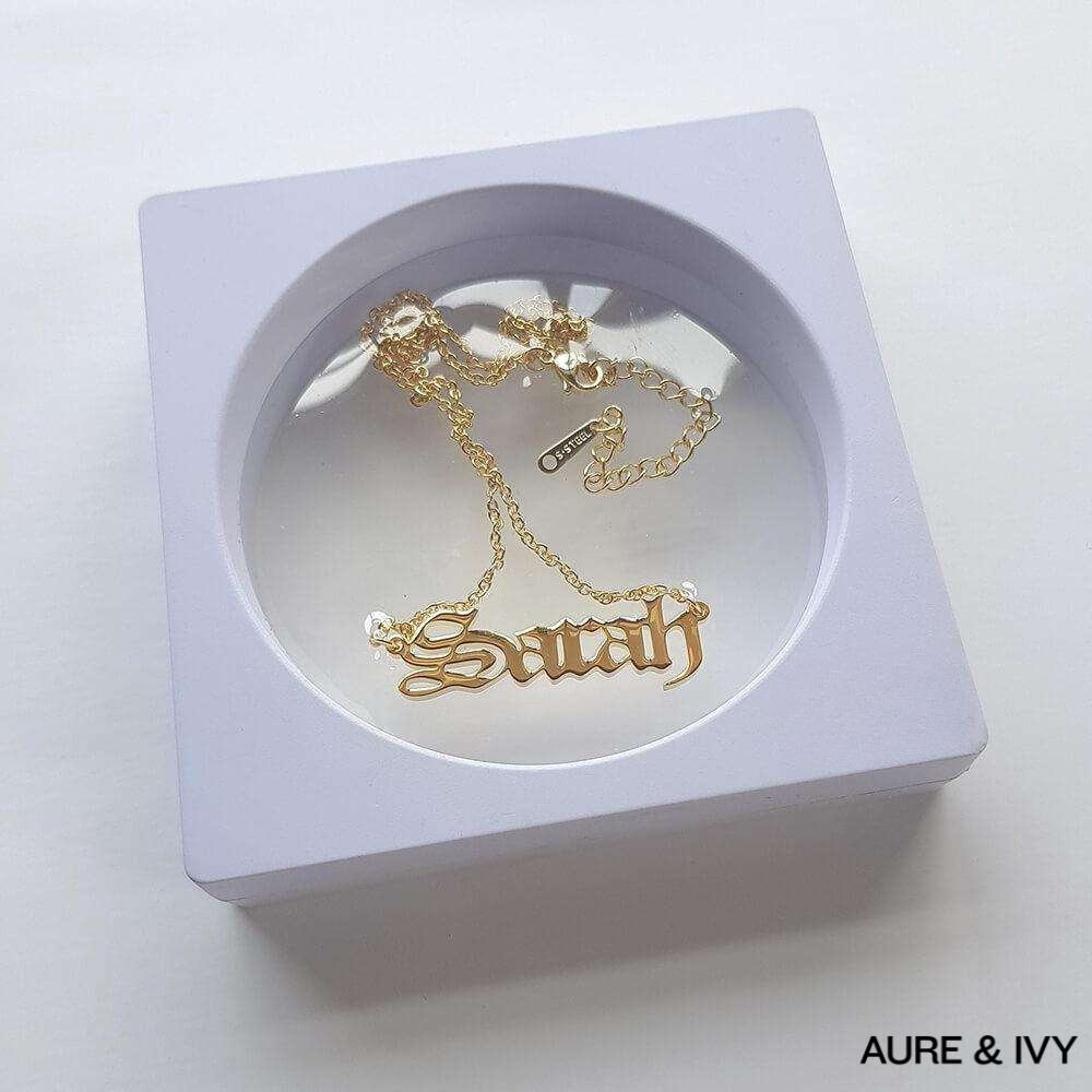 Classic Name Plate Necklace