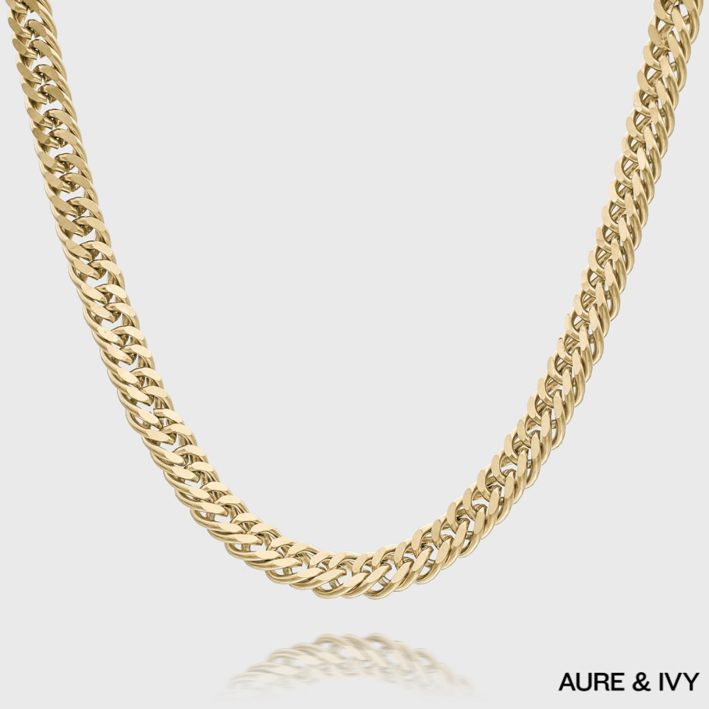 Double Link Curb Chain | Gold
