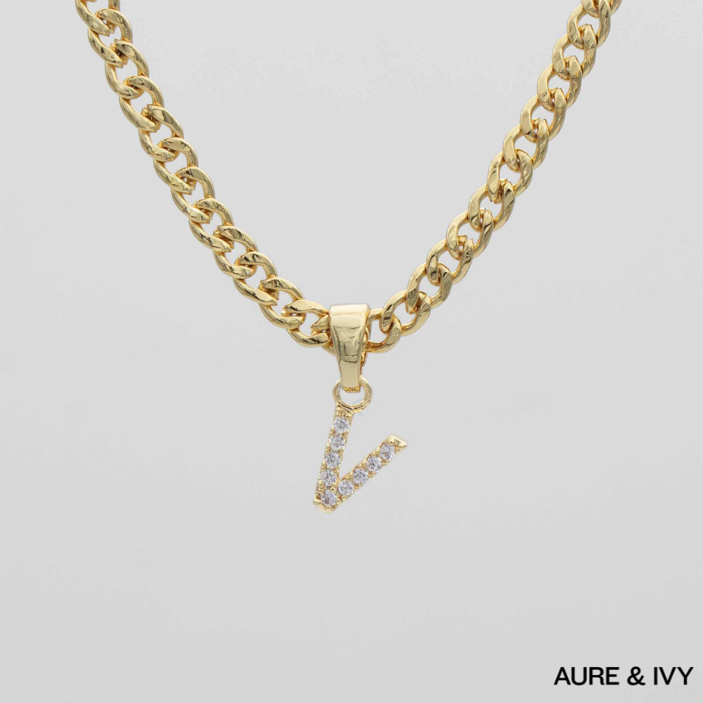 ICY Initial Necklace | Cuban