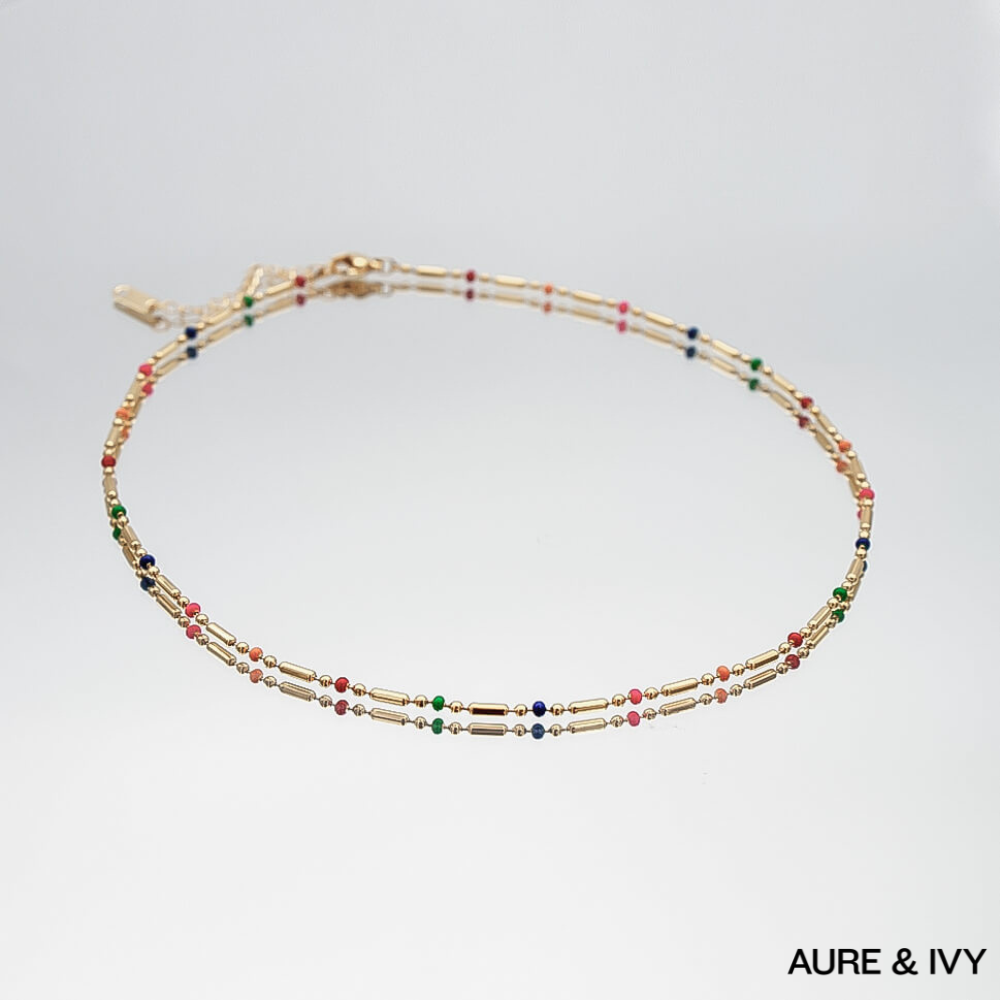 Elsie Rainbow Bead Necklace