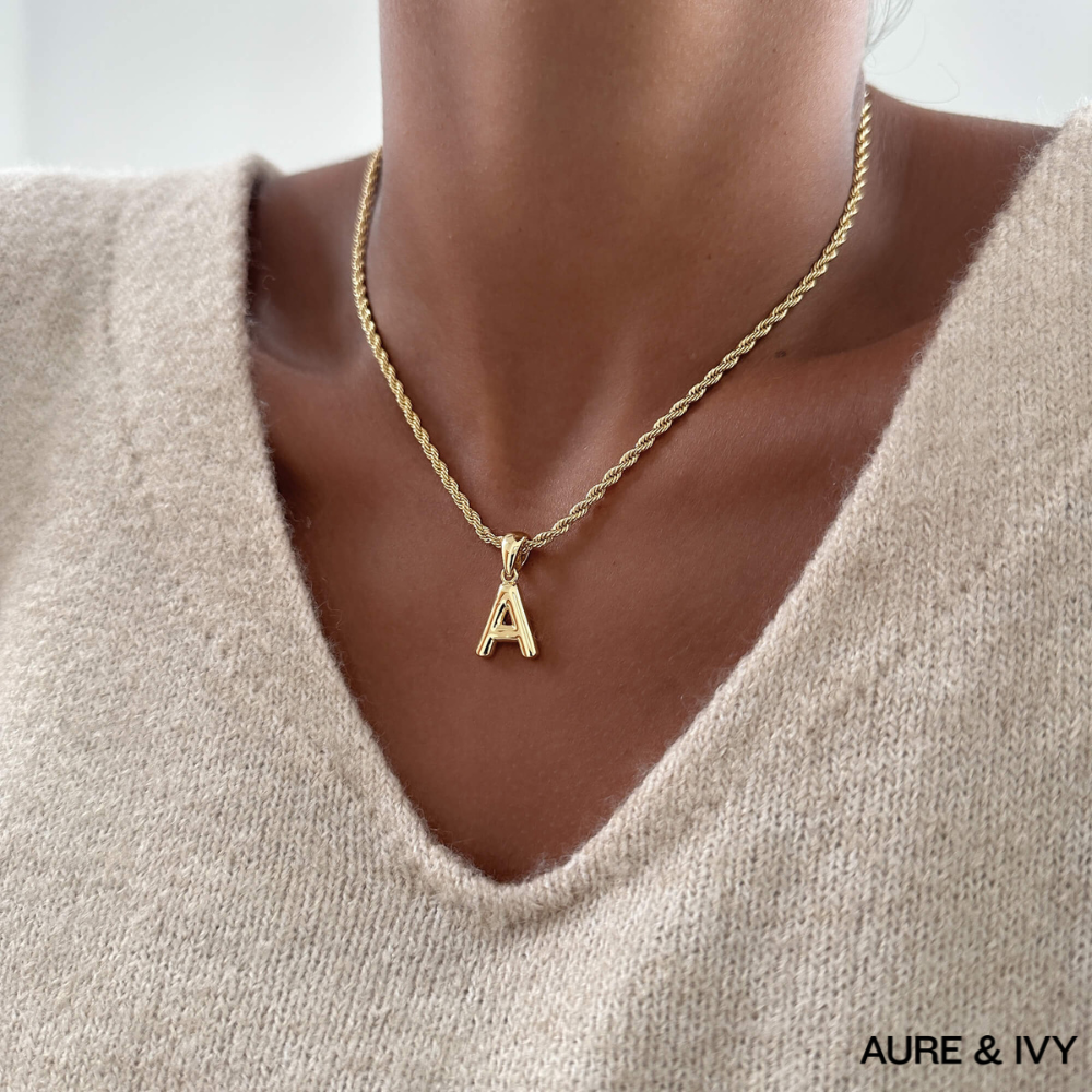 Mini Bubble Initial Necklace