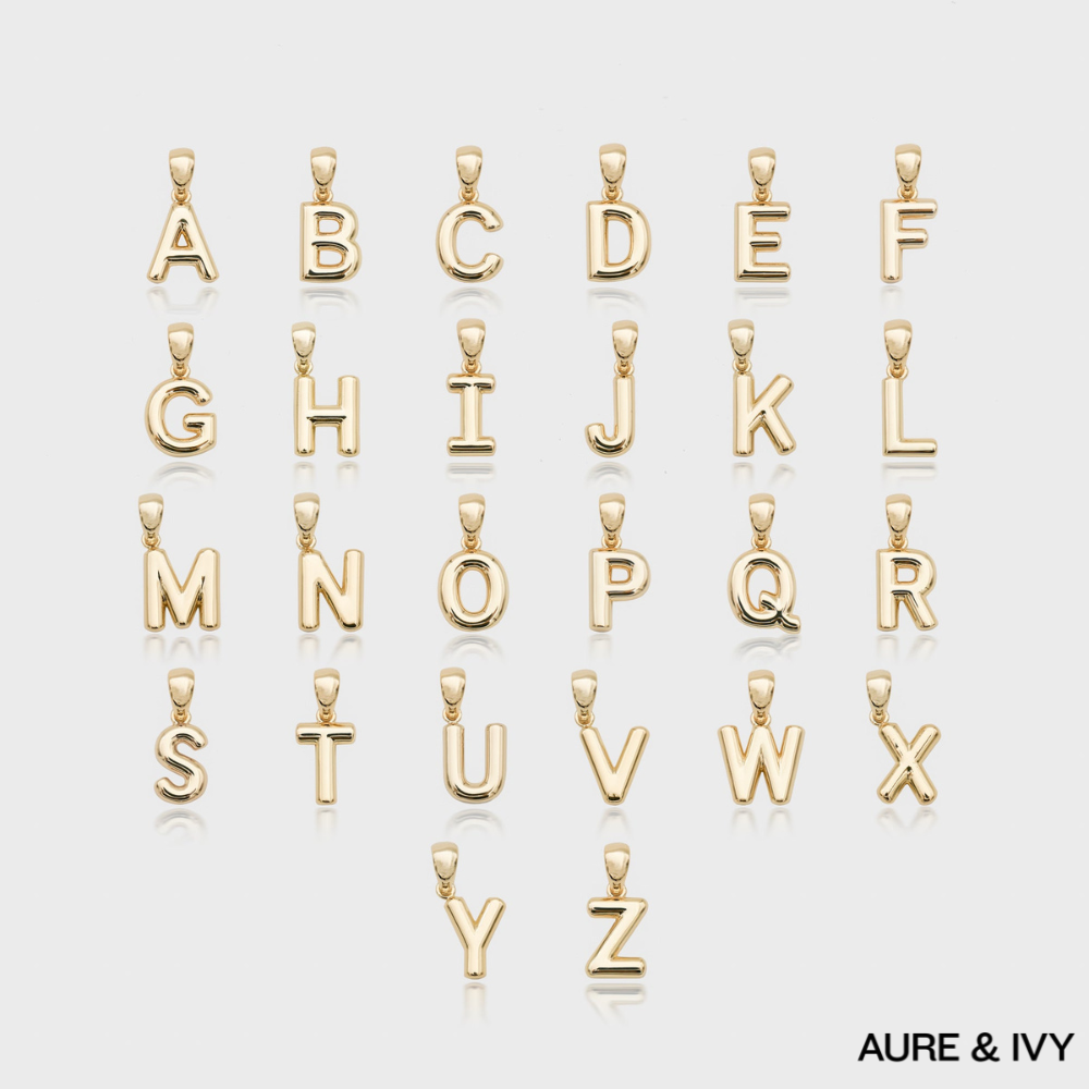 Mini Bubble Initial Necklace