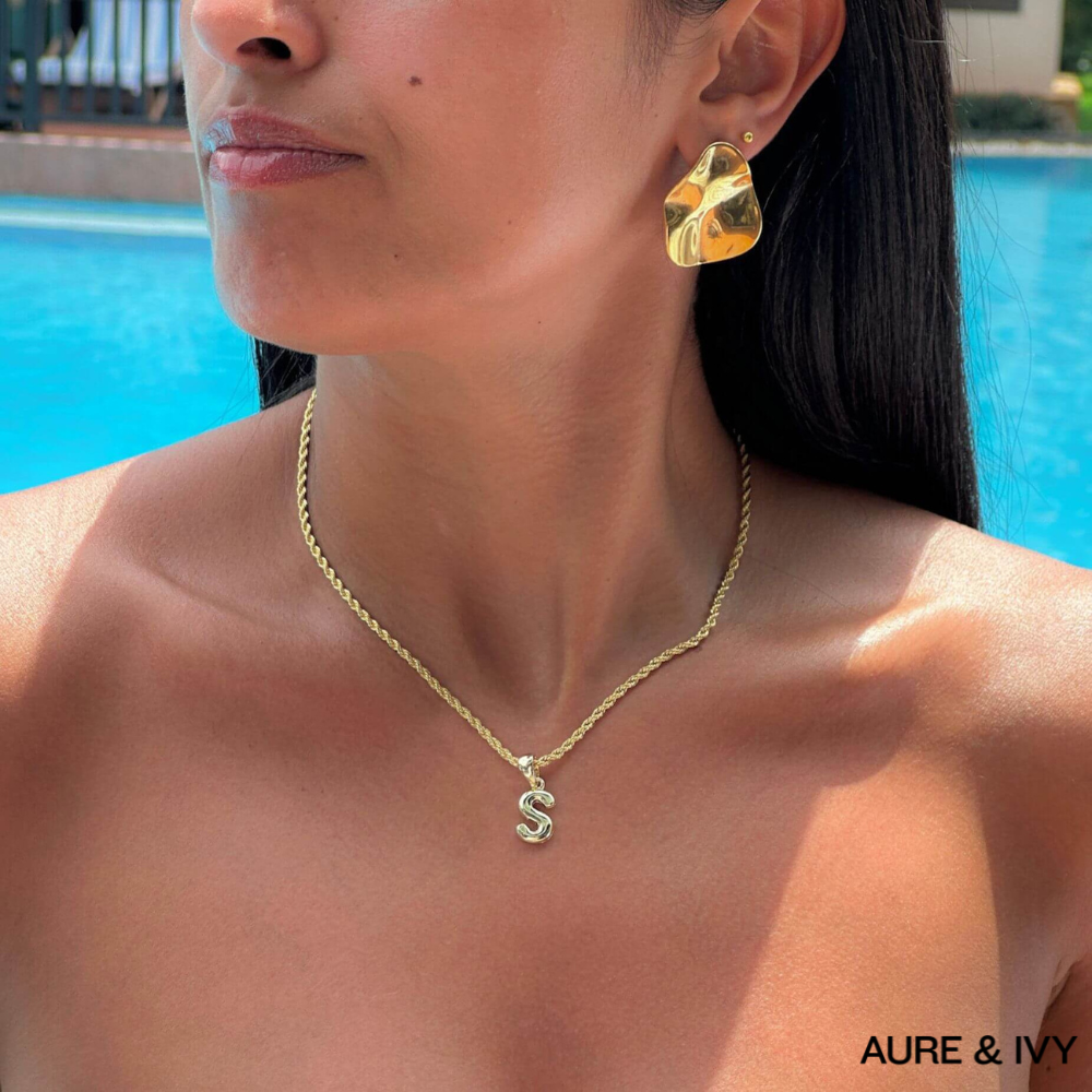 Mini Bubble Initial Necklace