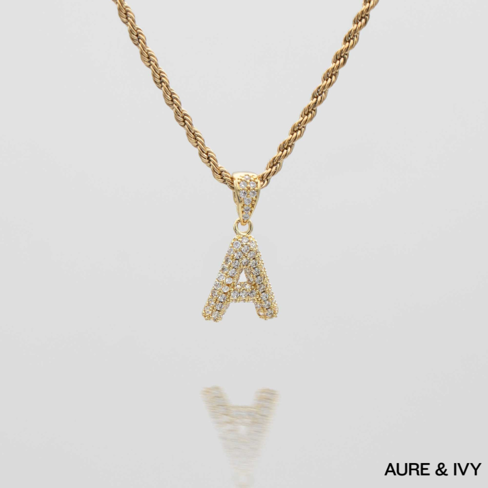 ICY Mini Bubble Initial Necklace