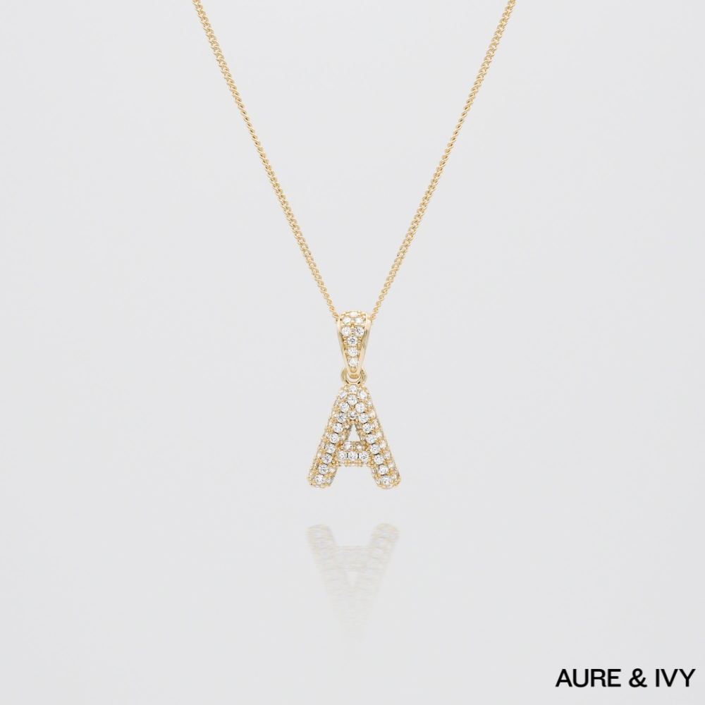 ICY Mini Bubble Initial Necklace