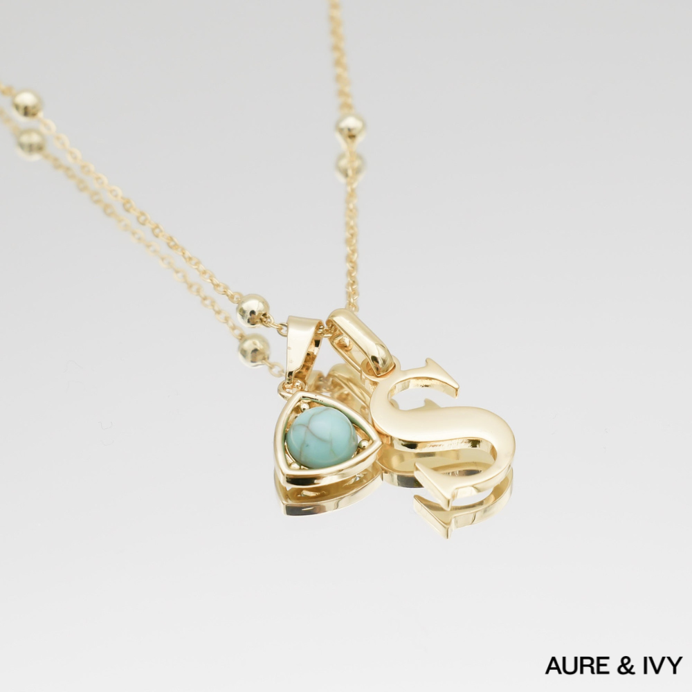 Kayla Initial & Birthstone Necklace