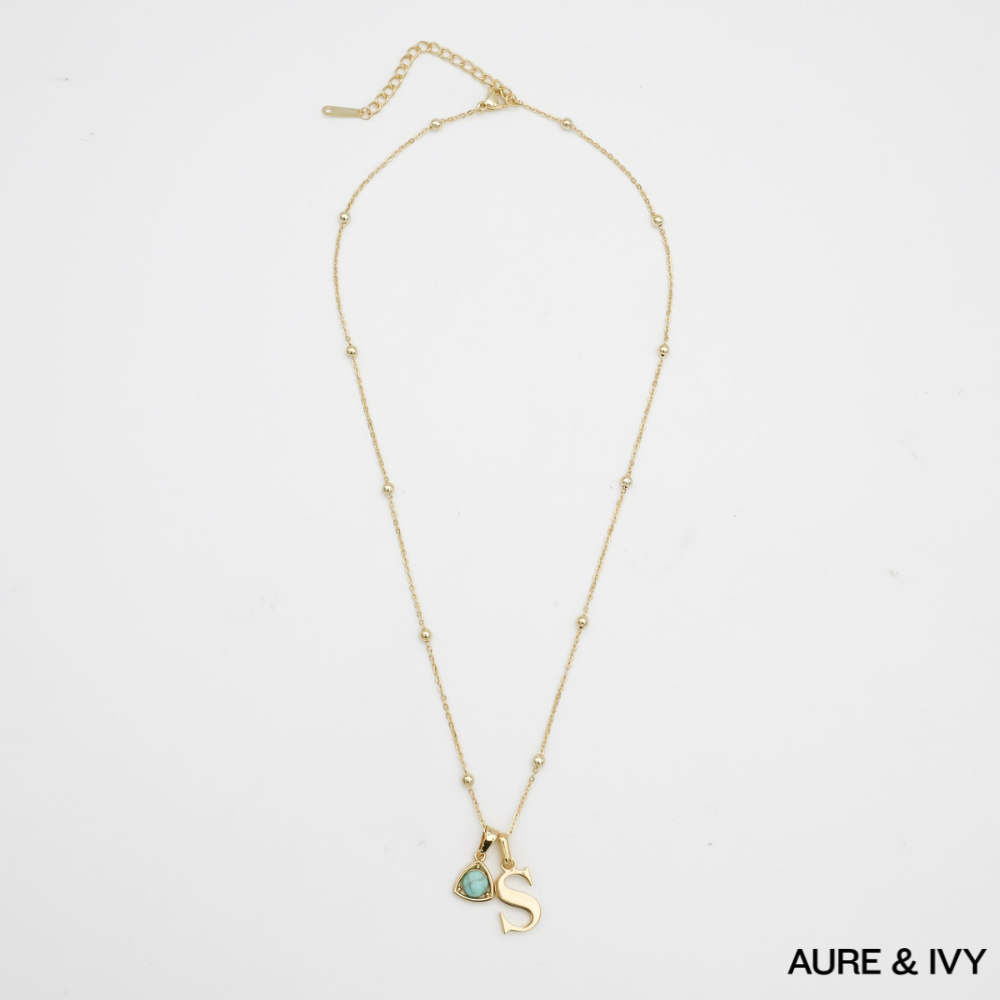 Kayla Initial & Birthstone Necklace