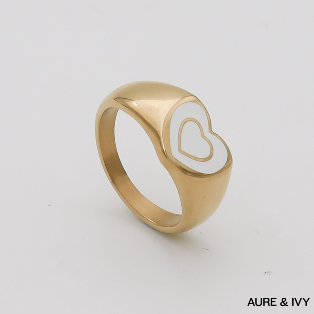 Alexandra Opal Heart Ring