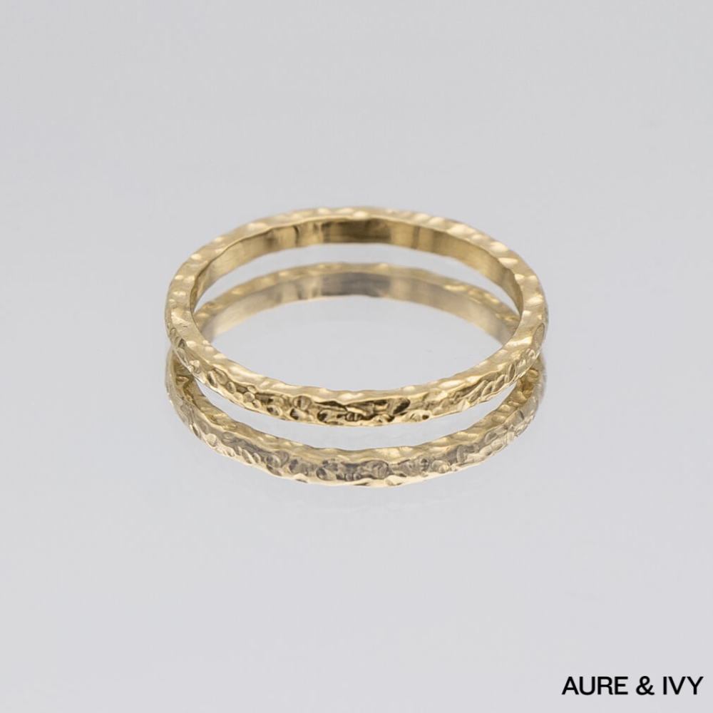 Luiza Hammered Band Ring