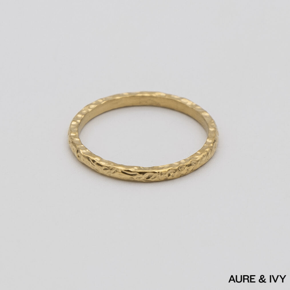 Luiza Hammered Band Ring