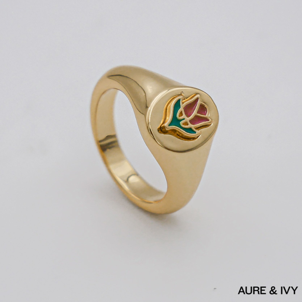Tulip Signet Ring