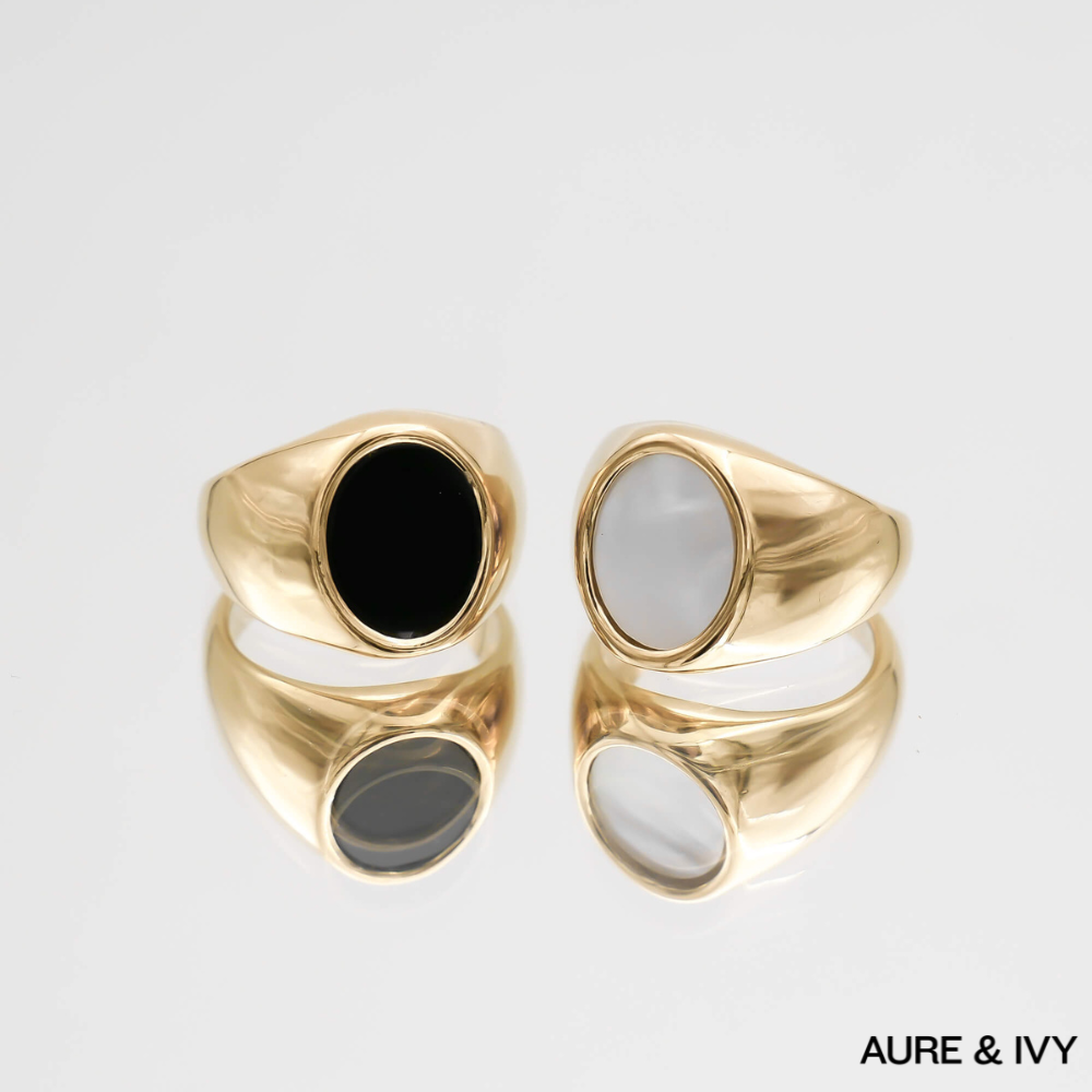 Lani Opal Oval Signet Ring