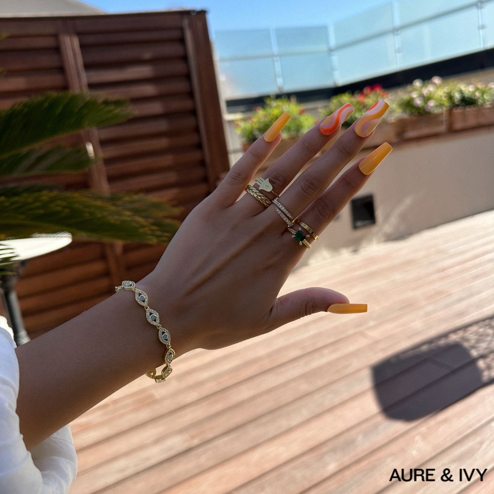 Seren Gemstone Twist Ring