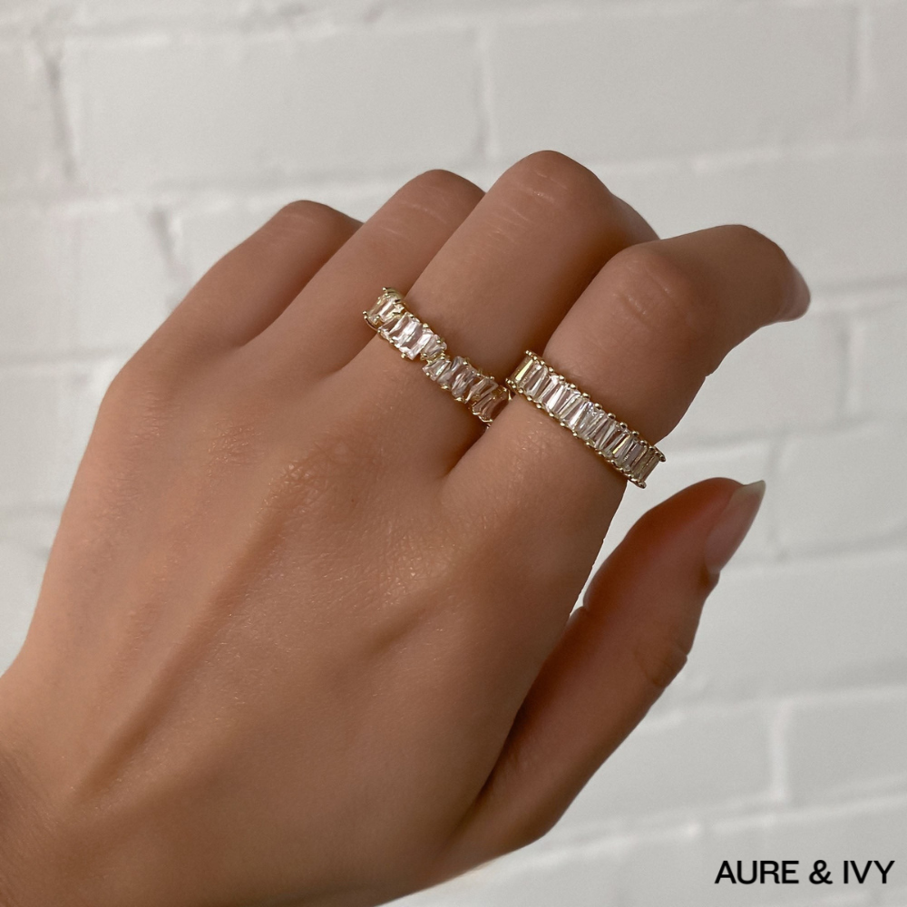 Stellar Baguette Ring | Gold