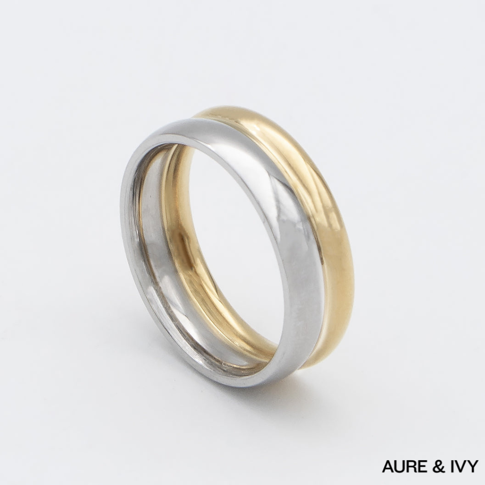 Aeris Two-Tone Dome Ring