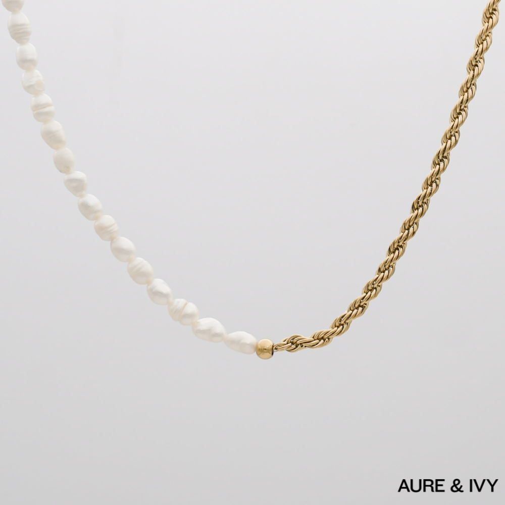 Oceane Braided Pearl Necklace