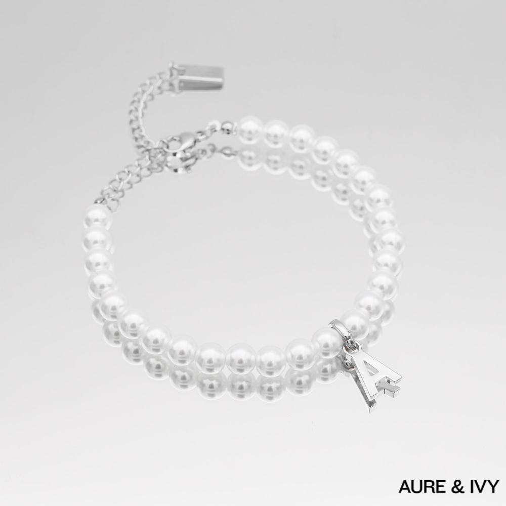 Maréa Pearl Letter Bracelet