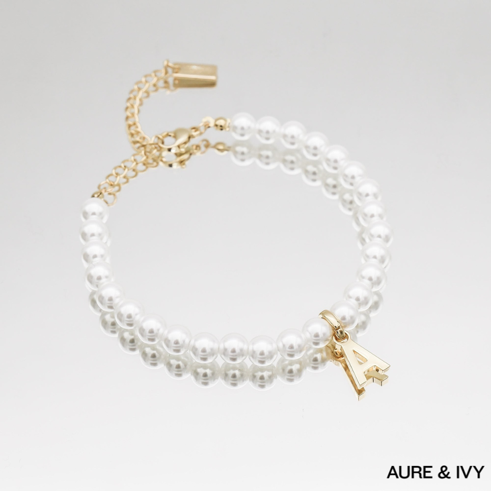 Maréa Pearl Letter Bracelet