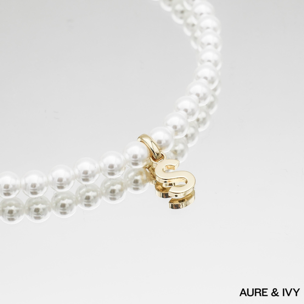 Maravie Initial Pearl Chain