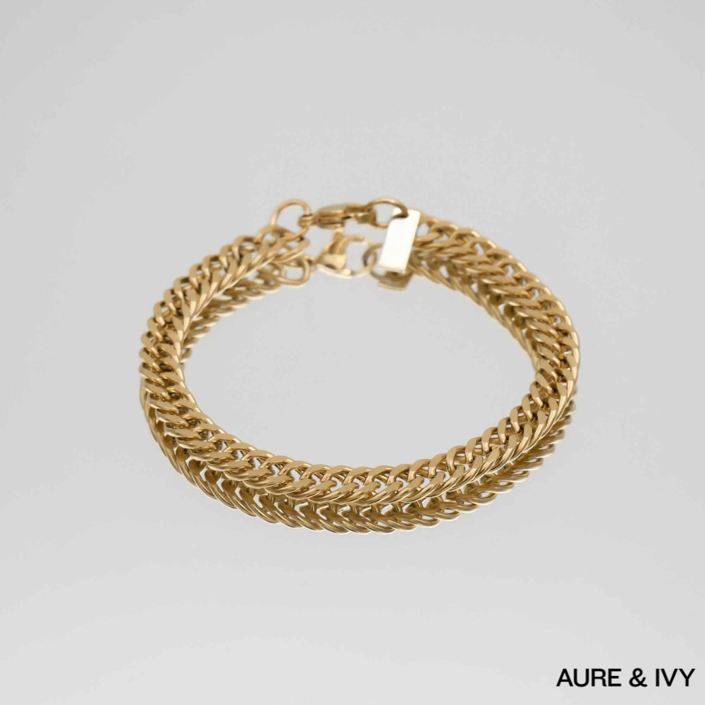 Double Link Curb Chain Bracelet