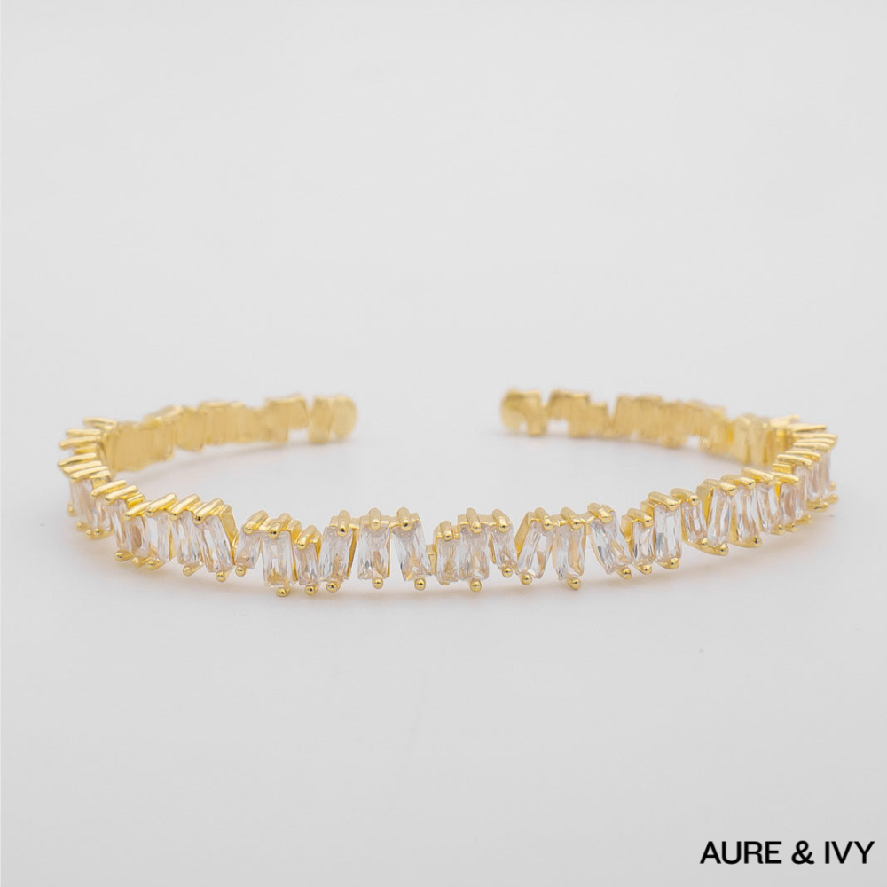 Jada Baguette CZ Bracelet Thin | Gold