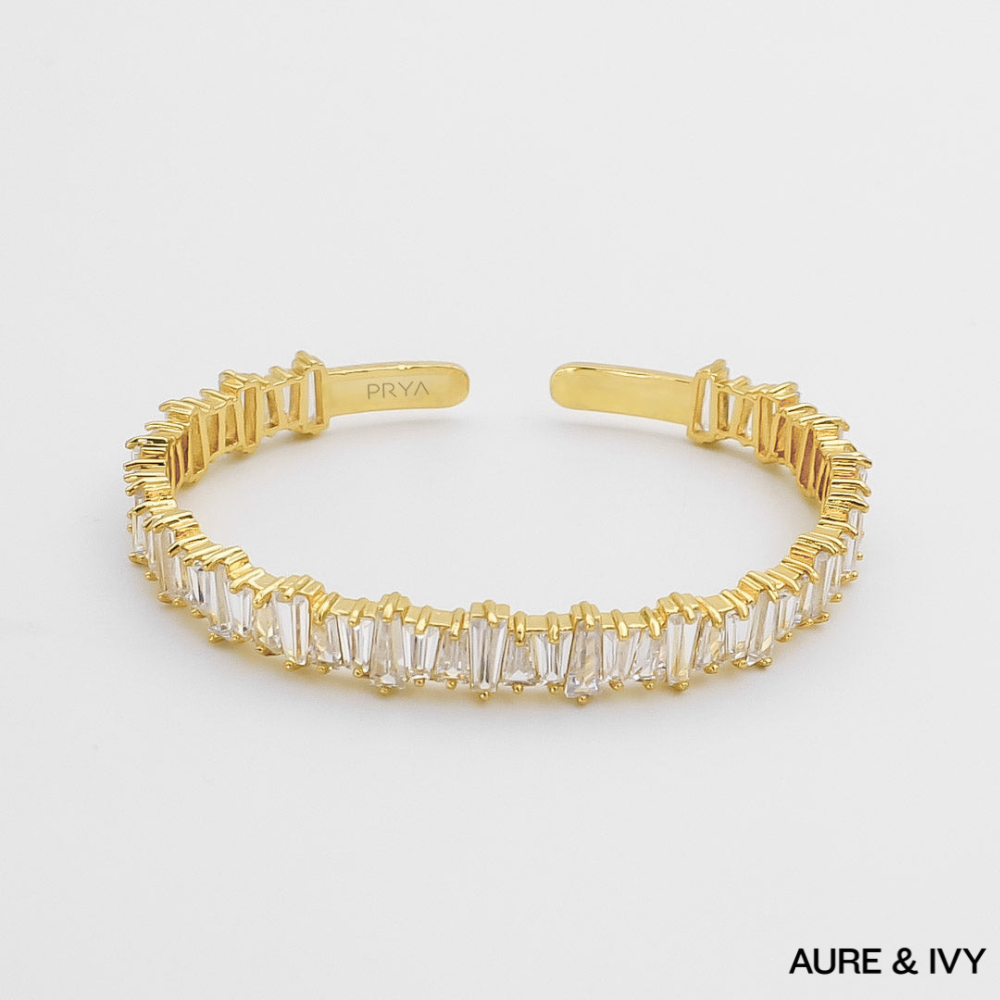 Jada Baguette CZ Bracelet Thick  | Gold