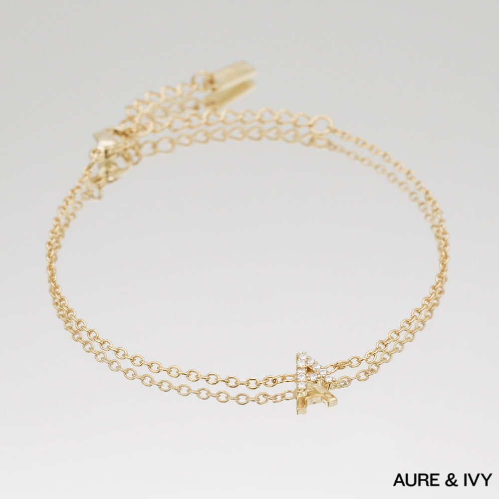 Lana Icy Initial Bracelet